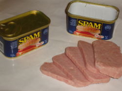 [Images of tins of Hormel spam.]